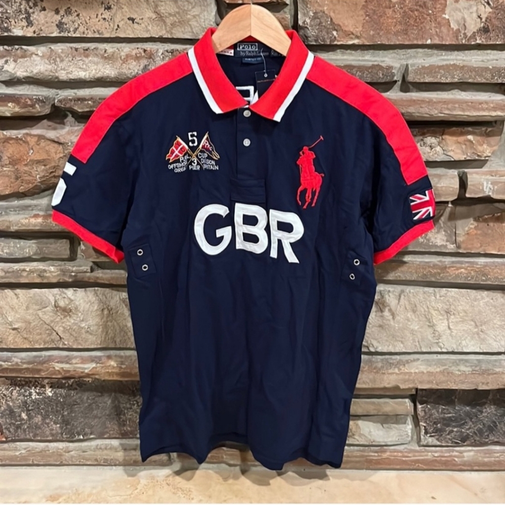 Polo Ralph Lauren Great Britain Jersey Cotton Pique Polo NWT